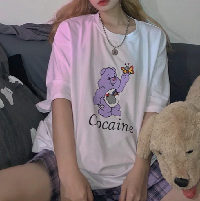 "Cocaine" Care Bear Tee