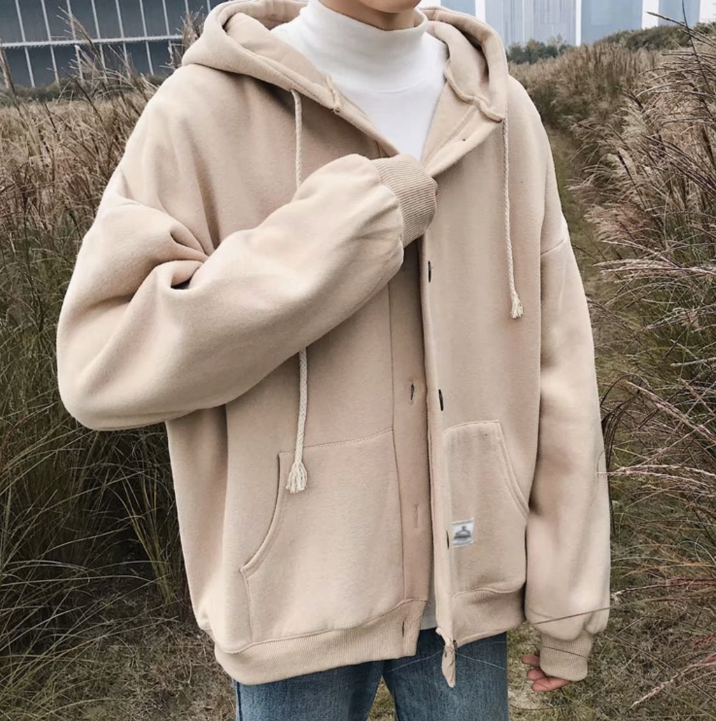 Basic Button Up Hoodie