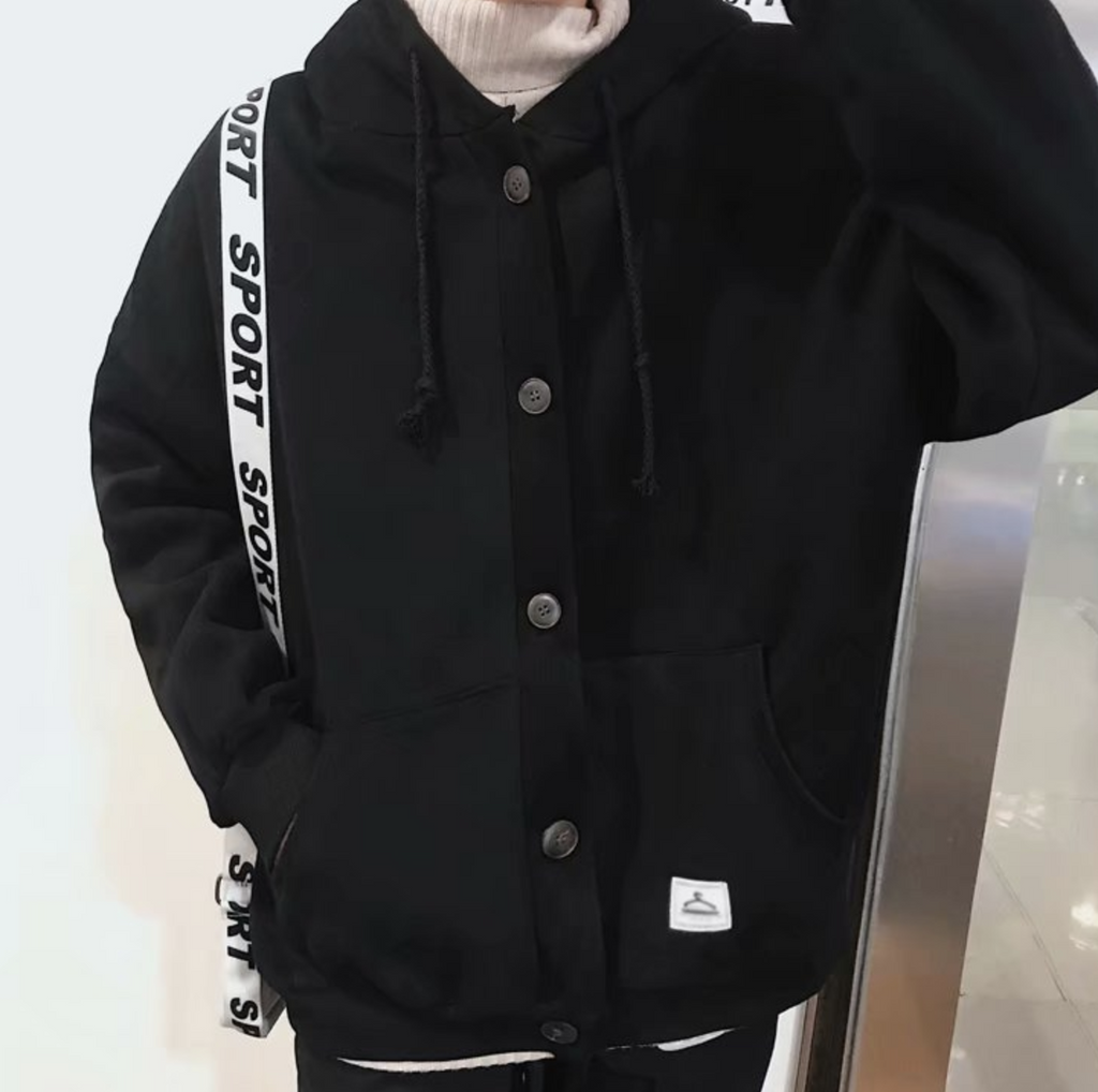 Basic Button Up Hoodie