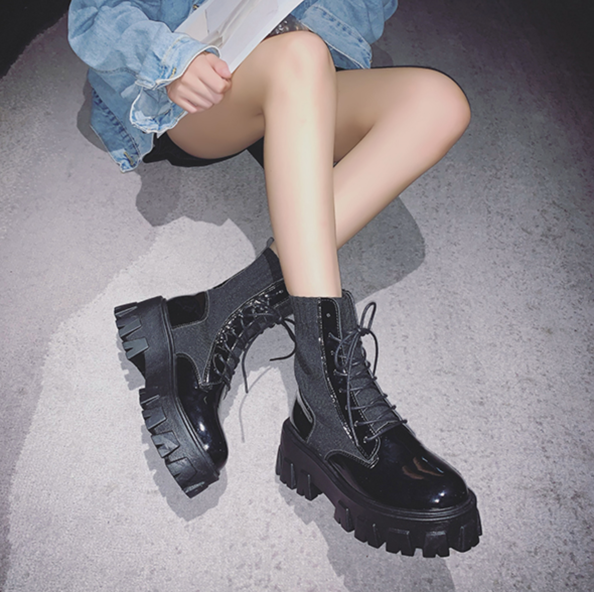 Platform Combat Boots