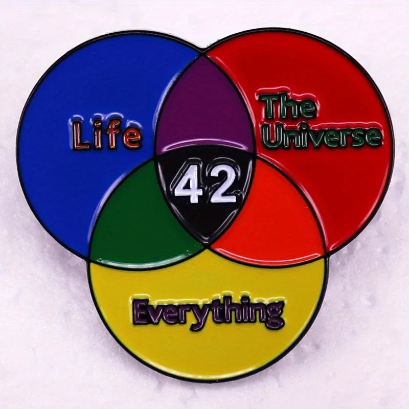 "Life The Universe Everything 42" Pin