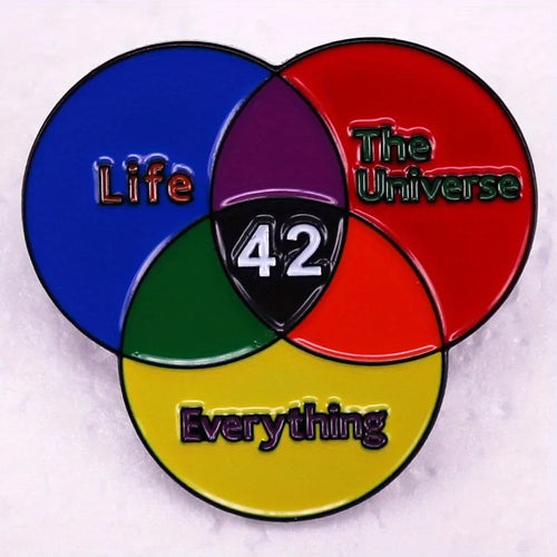 "Life The Universe Everything 42" Pin