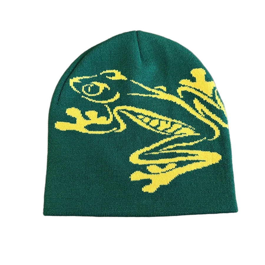 Tree Frog Knitted Beanie
