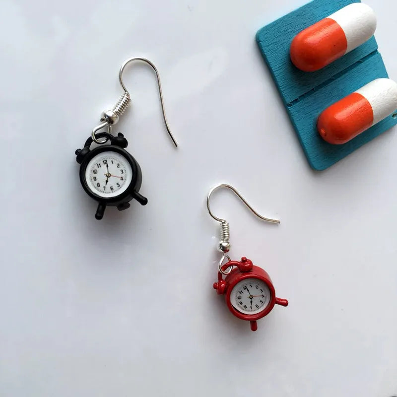 Retro Alarm Clock Earrings