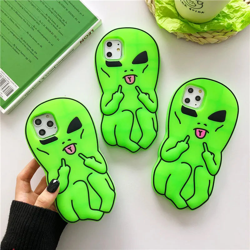 Alien FU iPhone Case