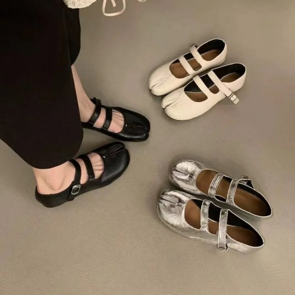 Mary Janes Tabi Flat Soft Shoes (JPY Quality)