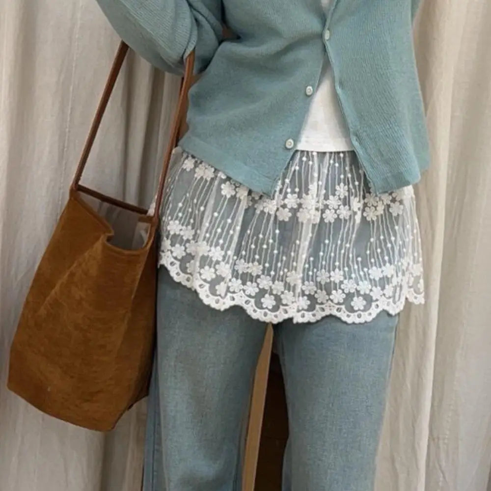 Stacked Lace Half Skirt