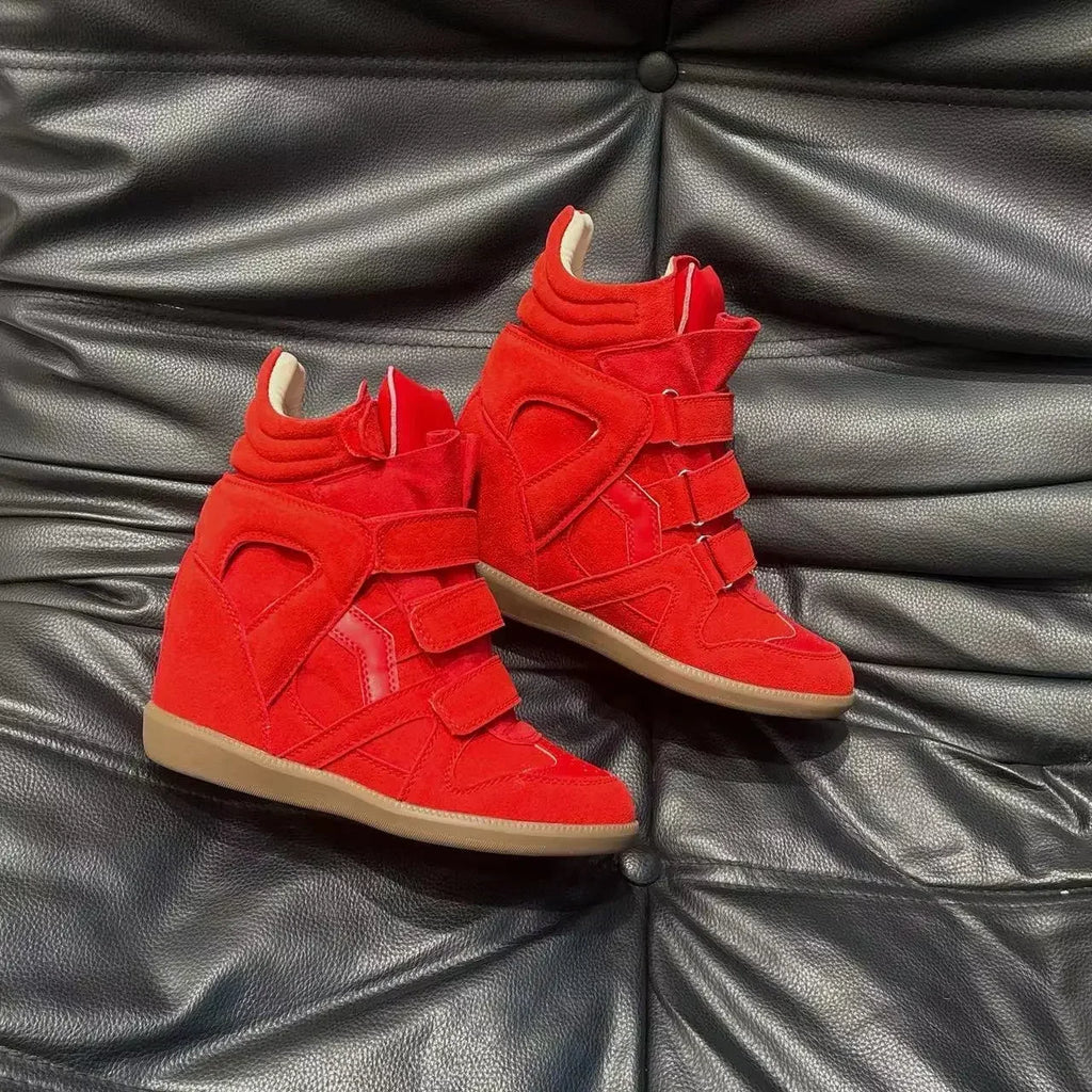 Genuine Leather Marant Wedge Heel Sneakers