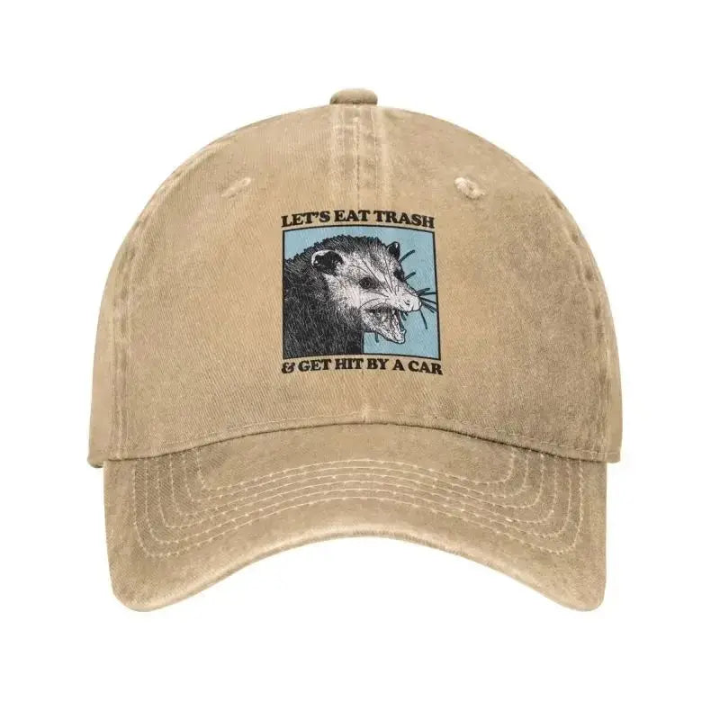 Let's Eat Trash Get Hit By A Car Baseball Cap