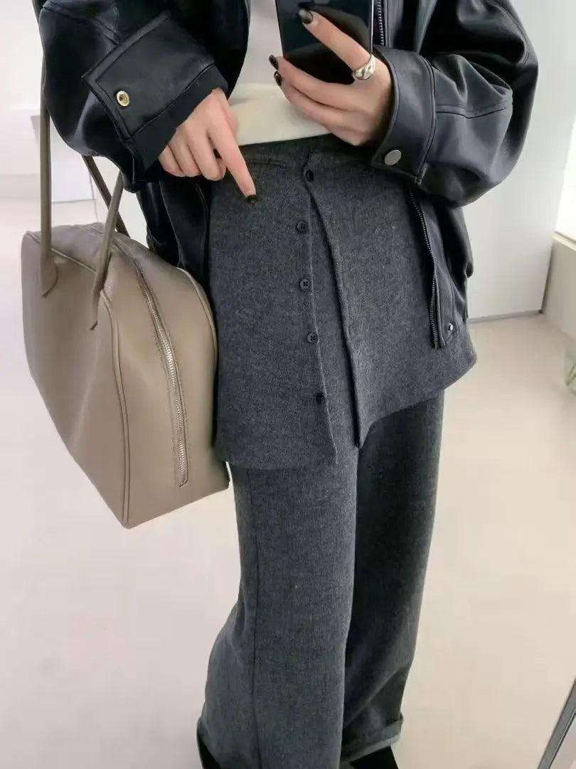Casual Skirt Wide Leg Long Pants