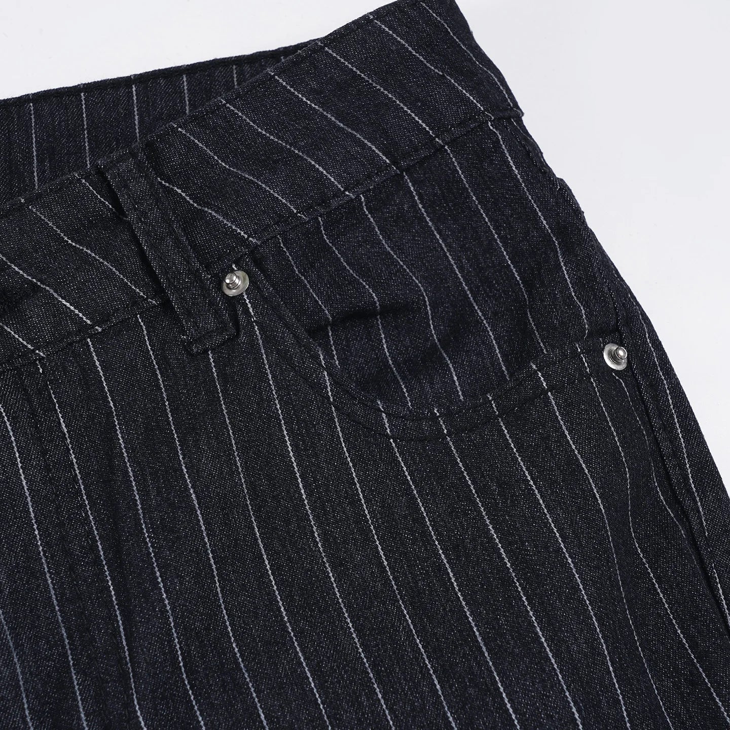 Pin Stripe Y2k Low Rise Boot Cut Jeans