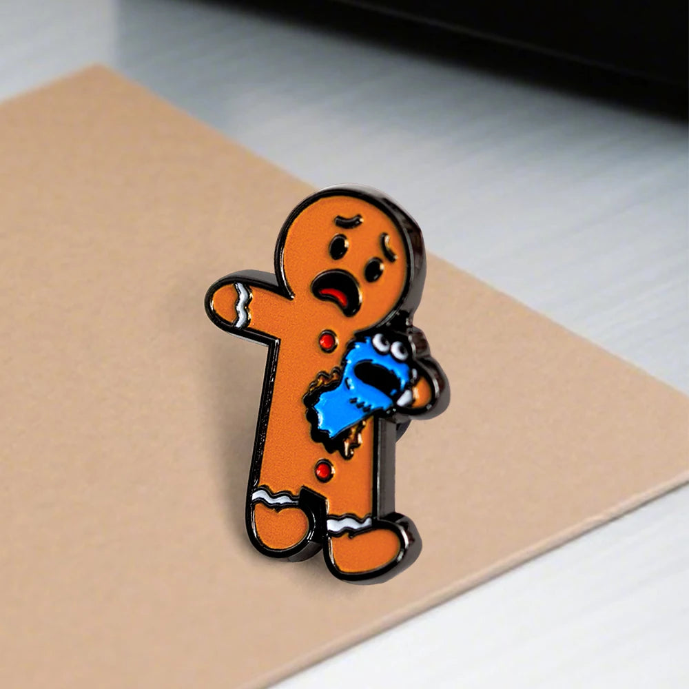 Gingerbread Man Cookie Monster Pin