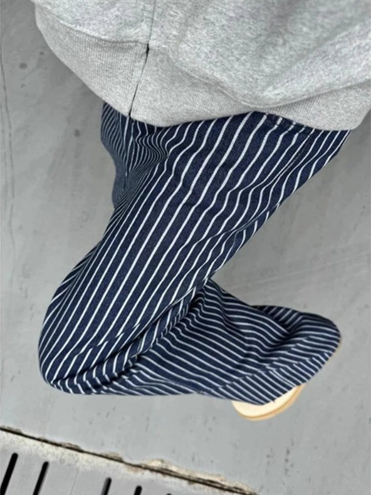 Vintage Blue Striped Jeans