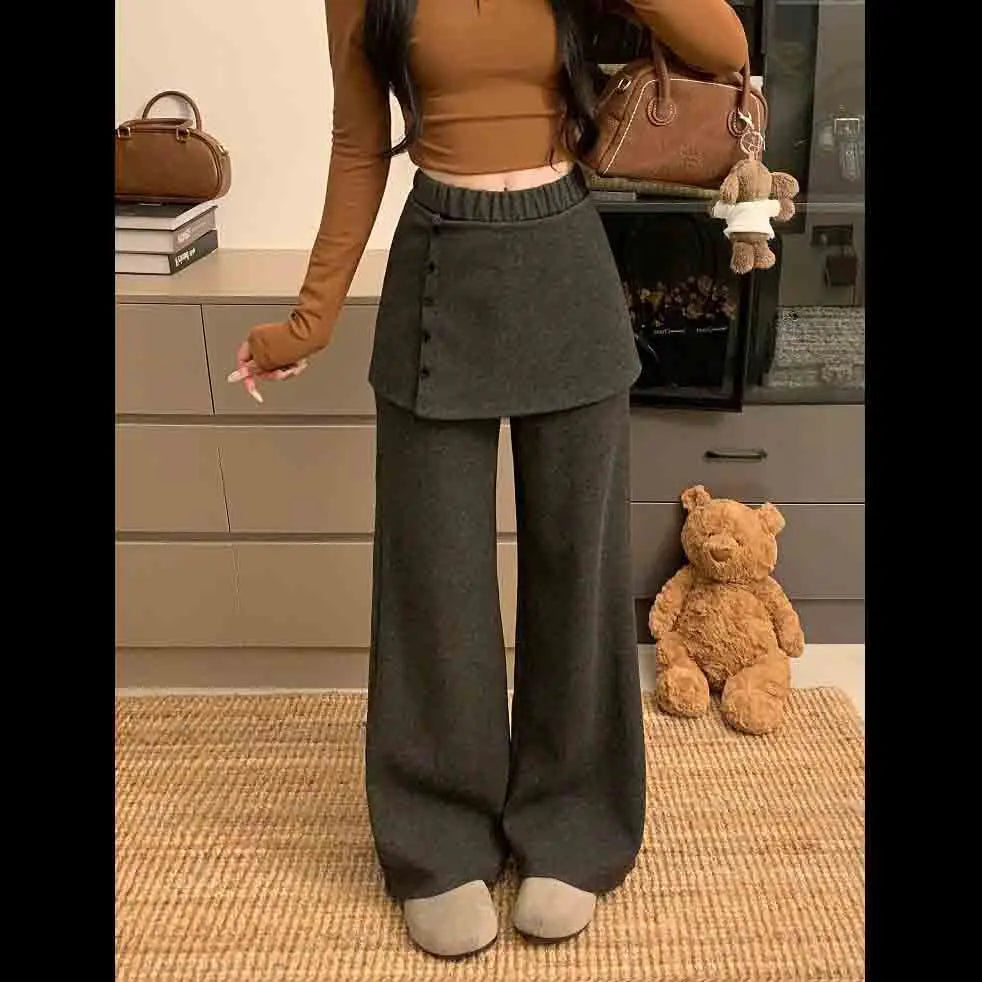 Casual Skirt Wide Leg Long Pants