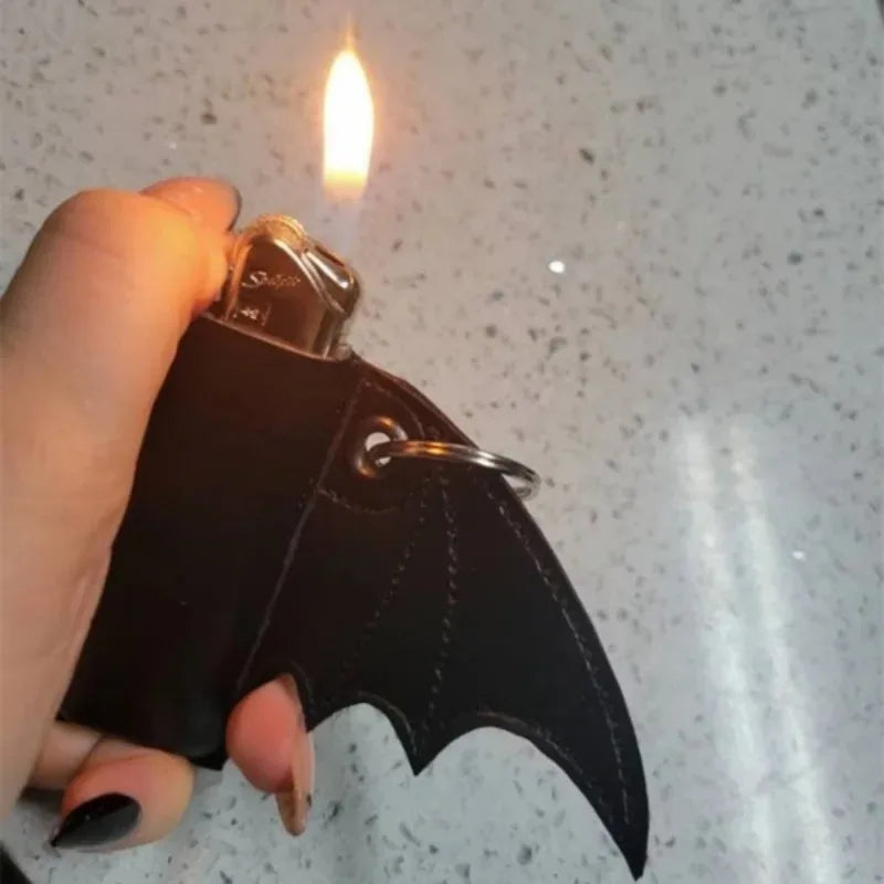 Bat Wing Lighter Holder Keychain