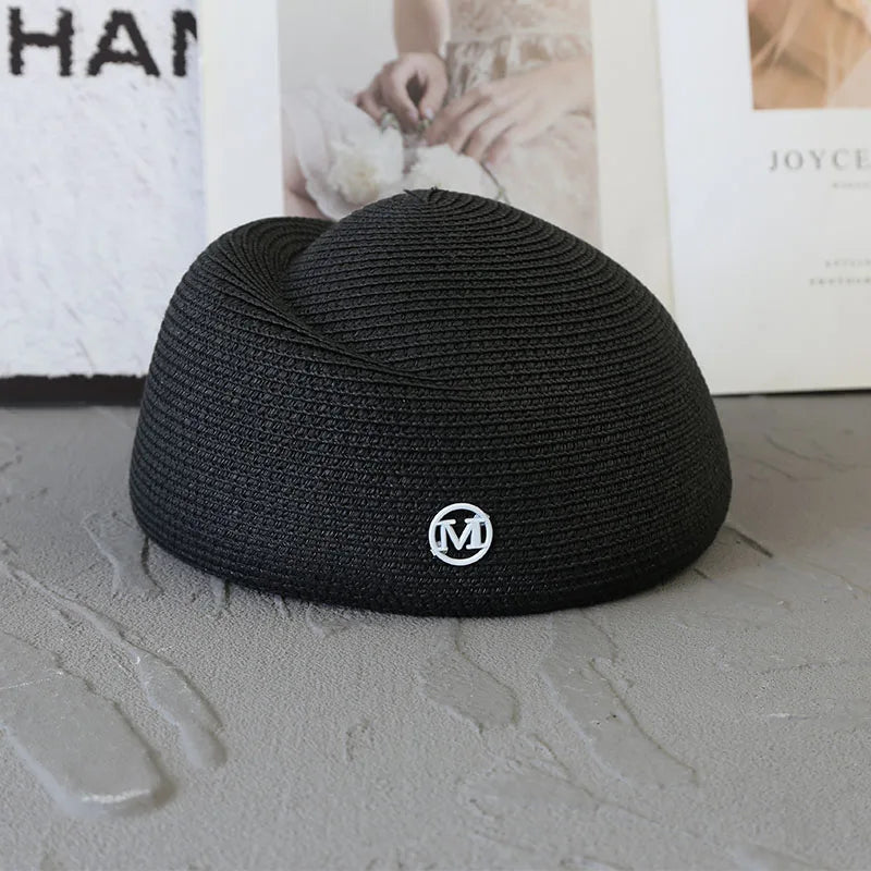 Straw Pillbox Hat