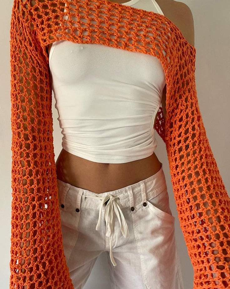 Knitted FIsherman Mesh Sleeves