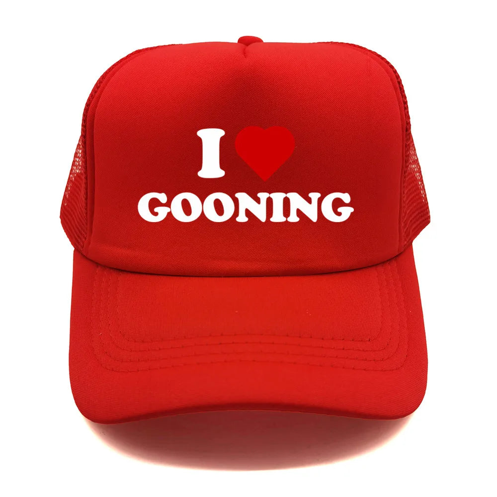 I Love Gooning Baseball Caps
