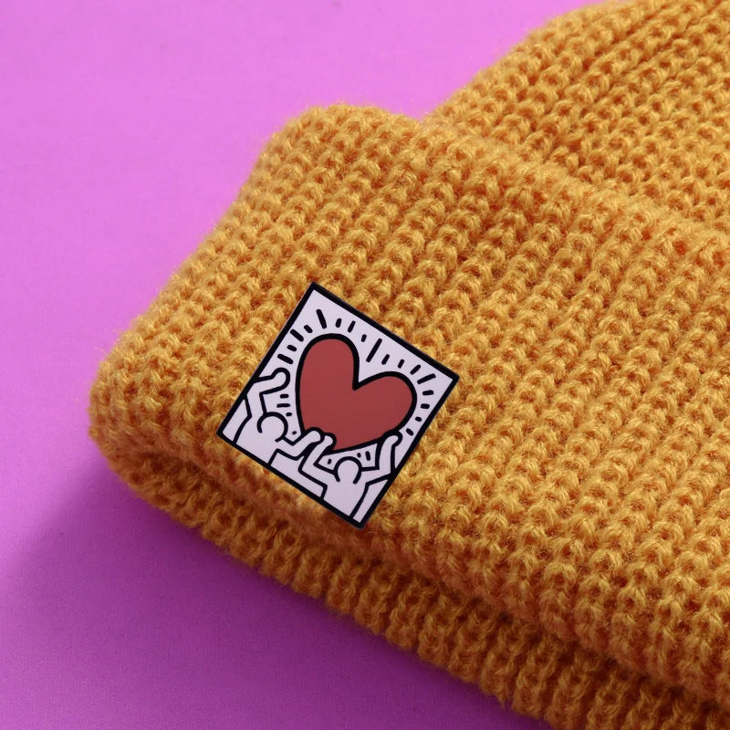 Keith Haring Heart Pop Pin