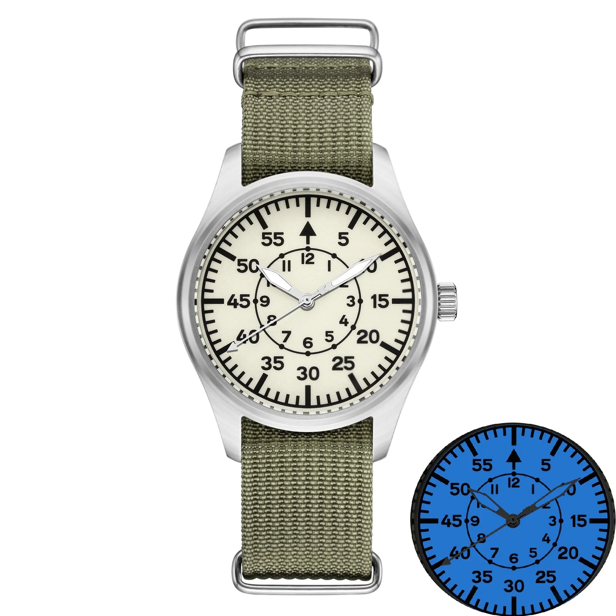 Stainless Steel Vintage Pilot watch