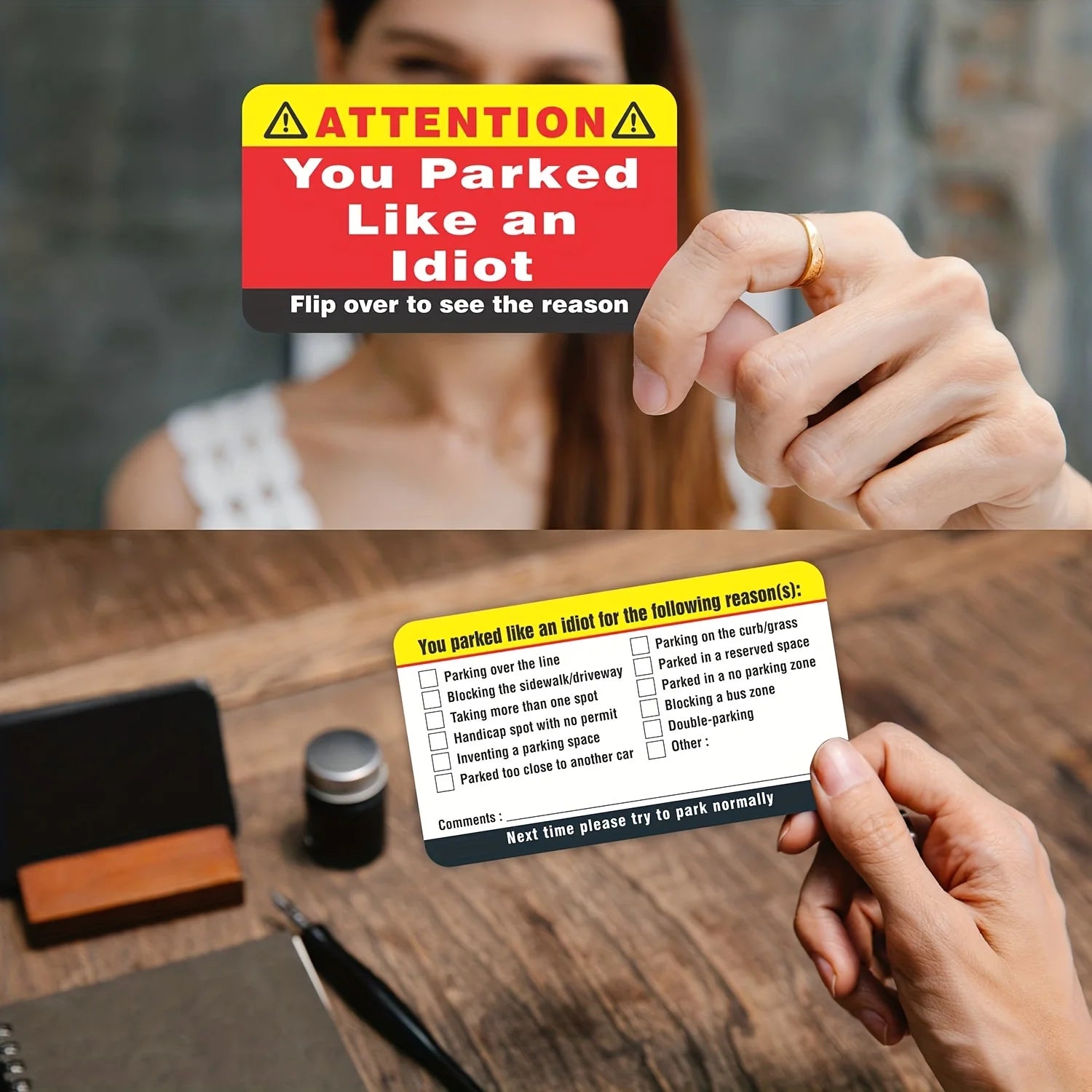 You Park Like an Idiot Business Cards (Pack of 50)