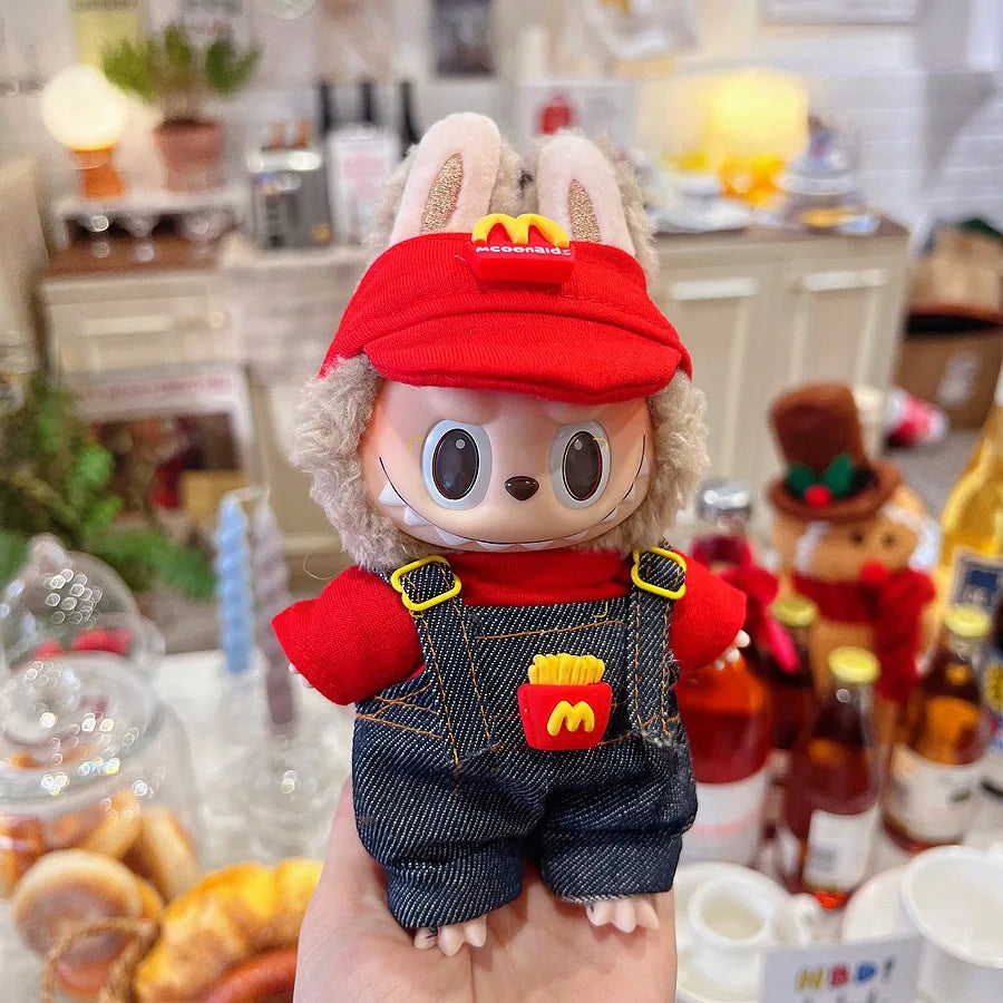 17sm LABUBU McDonalds Uniform (Dolls Not Included)