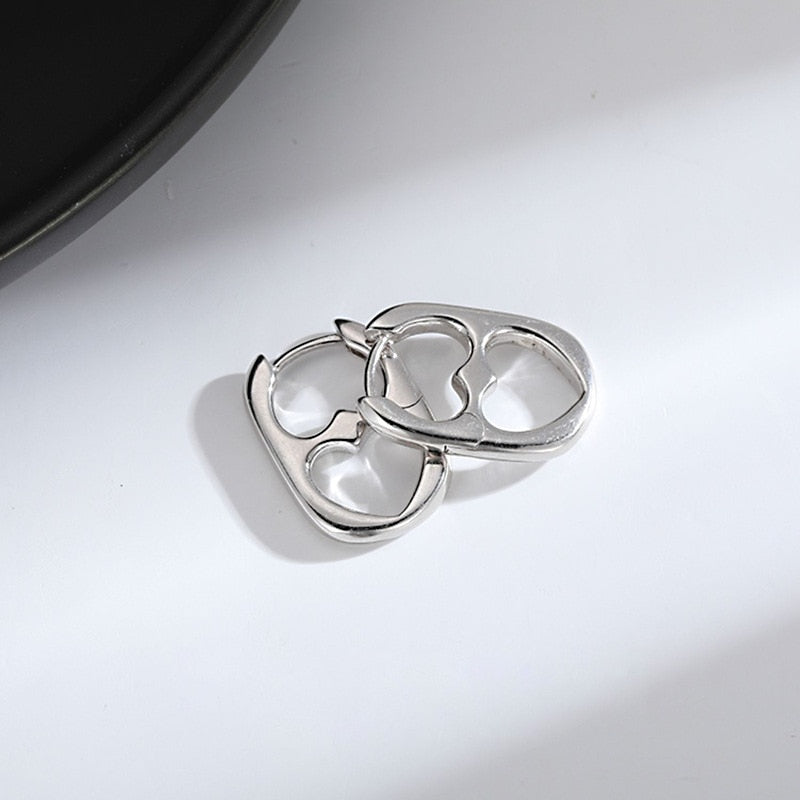 Double Heart Bottle Cap Earrings
