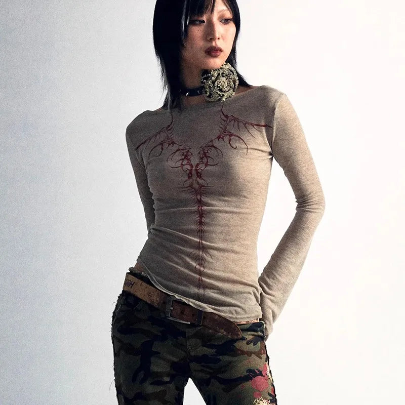 Cyber Sigil Knitted Tops