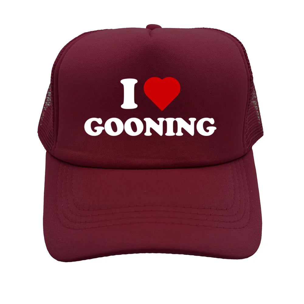 I Love Gooning Baseball Caps