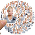 10/30/50pcs Blond Hair Lady Stickers