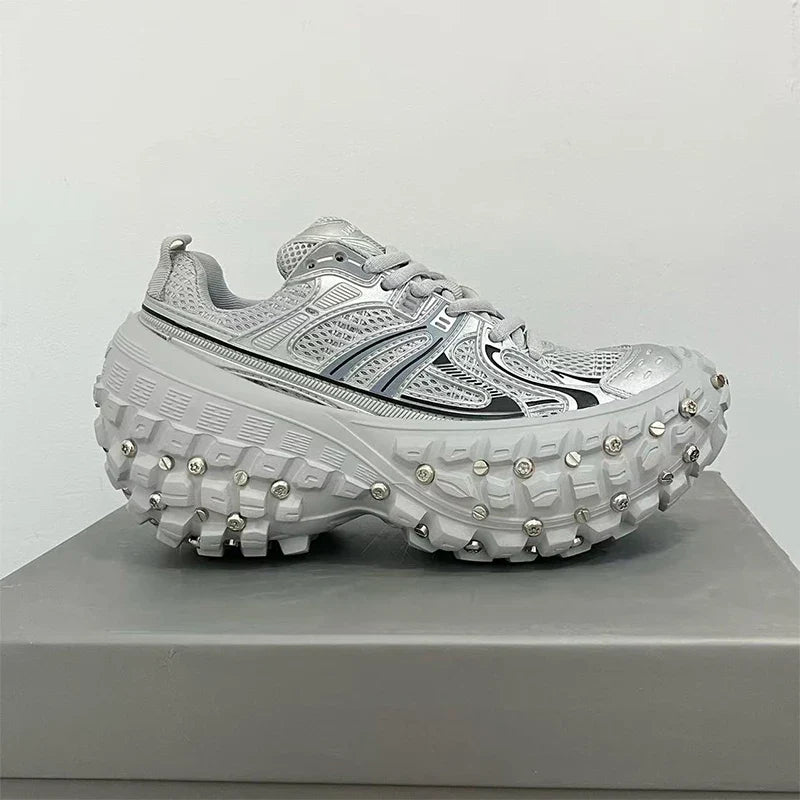 Metal Stud Thick Sole All Terrain Sneakers