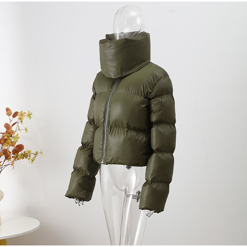 Turtleneck Down Jacket & Down Scarf