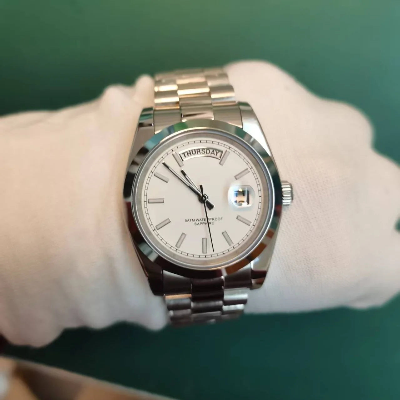 Sapphire Glass Stainless Steel Oyster Swimming 50M Waterproof Brandless Watch