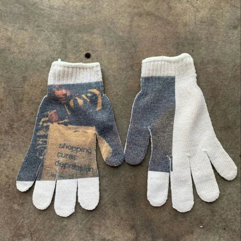 Virgin Mary Knitted Gloves