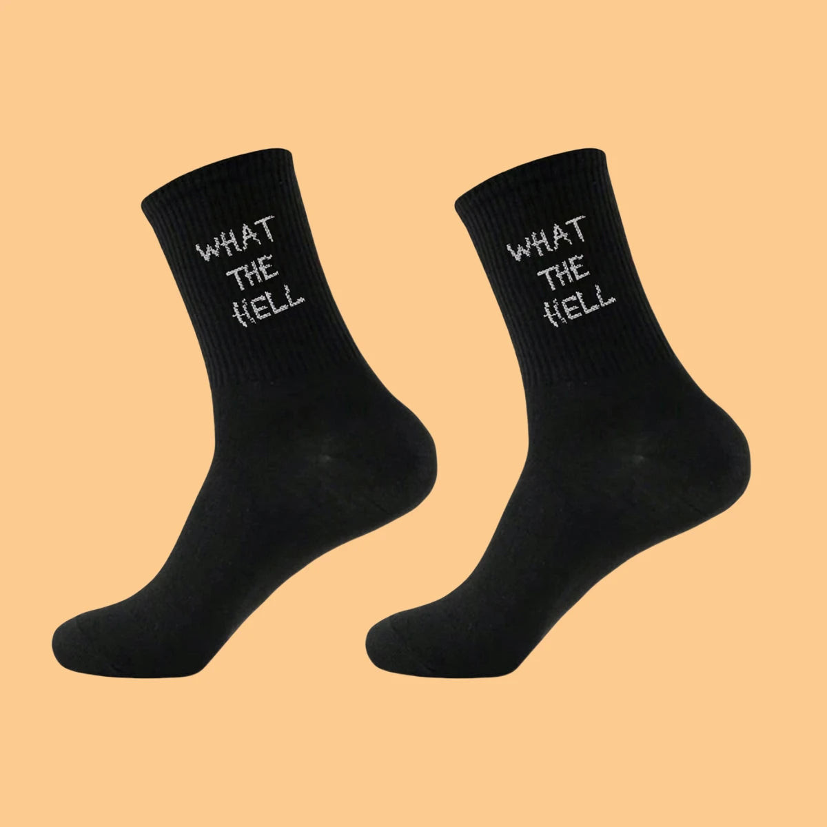5/10/20 Pairs Men's Crew Socks, English Letter Design, Unique, Comfortable, Breathable, Moisture-Wicking