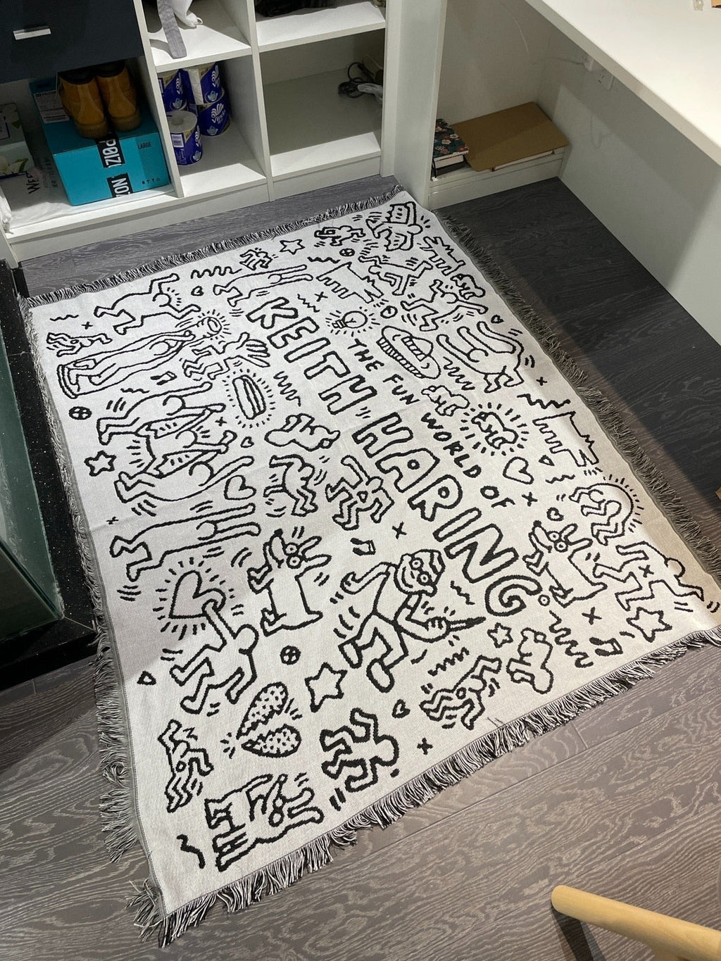 Keith Haring Throw Blanket
