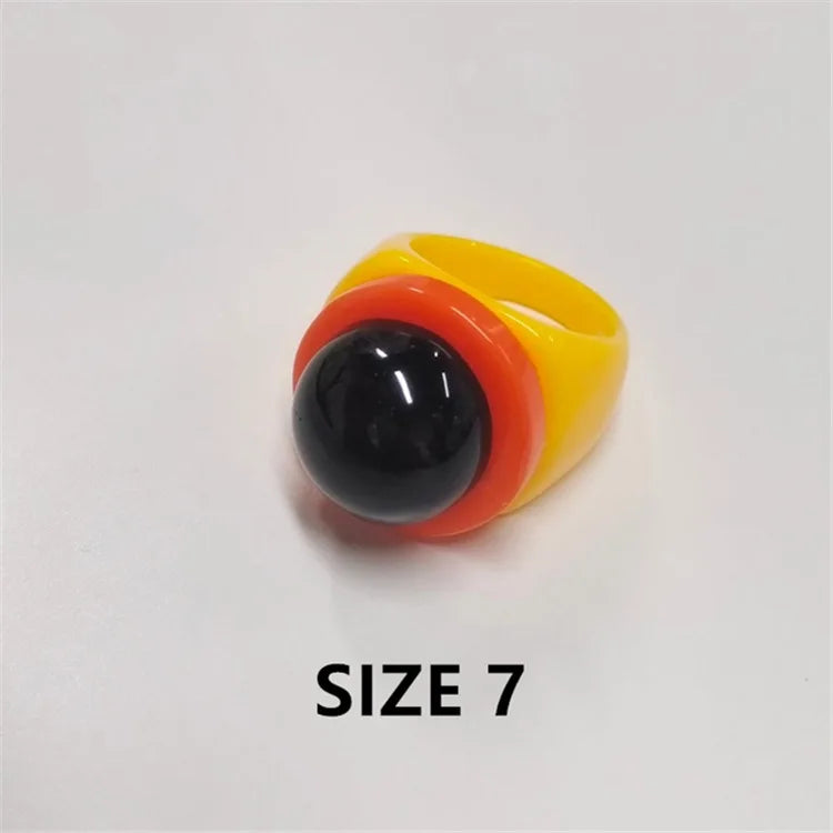 Bubble Round Acrylic Rings