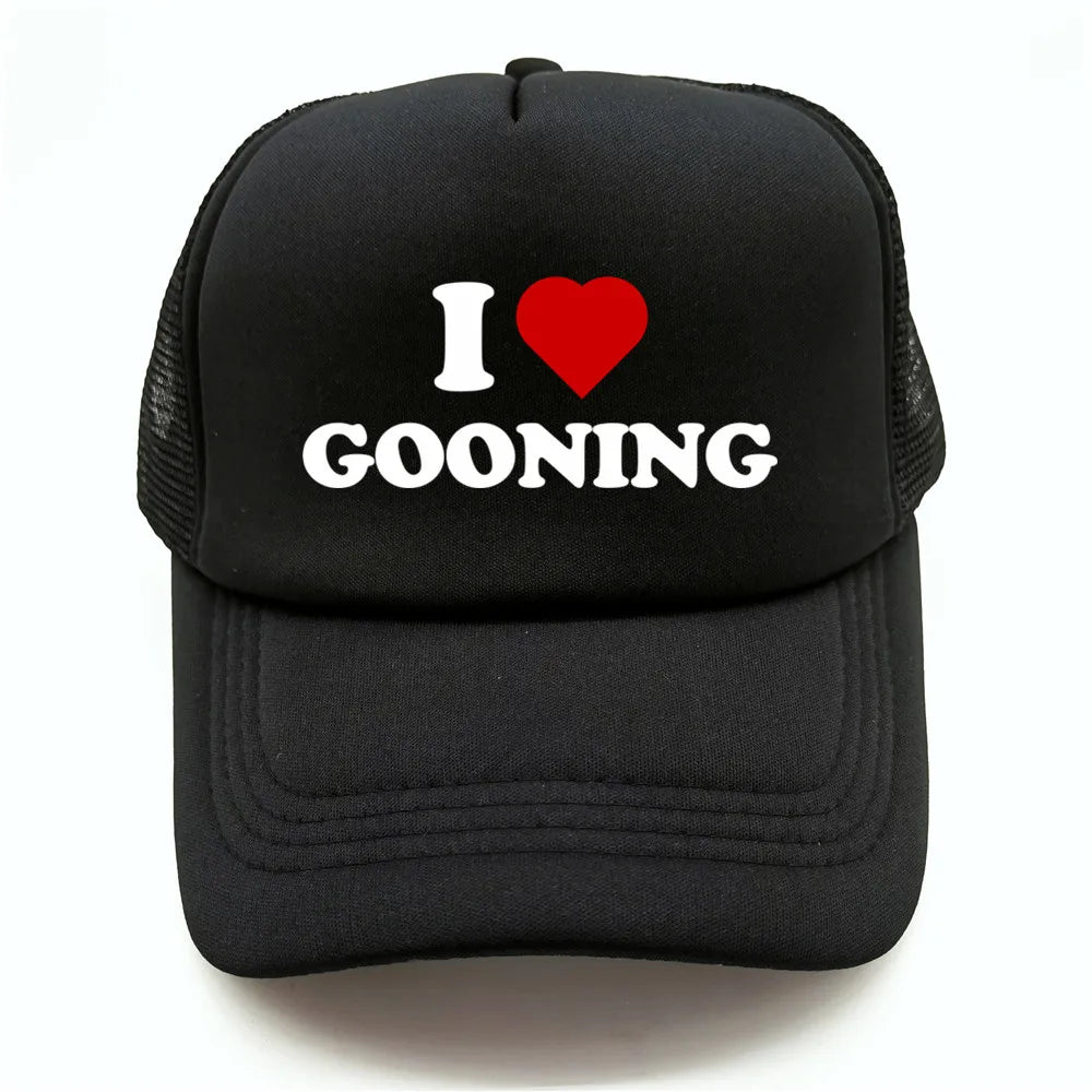 I Love Gooning Baseball Caps