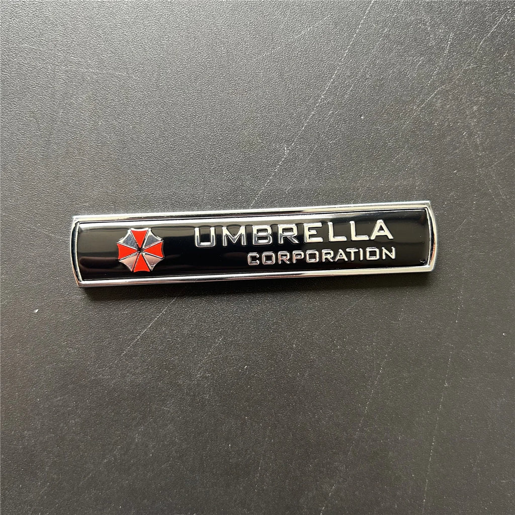 3D Aluminum alloy Umbrella corporation car sticker