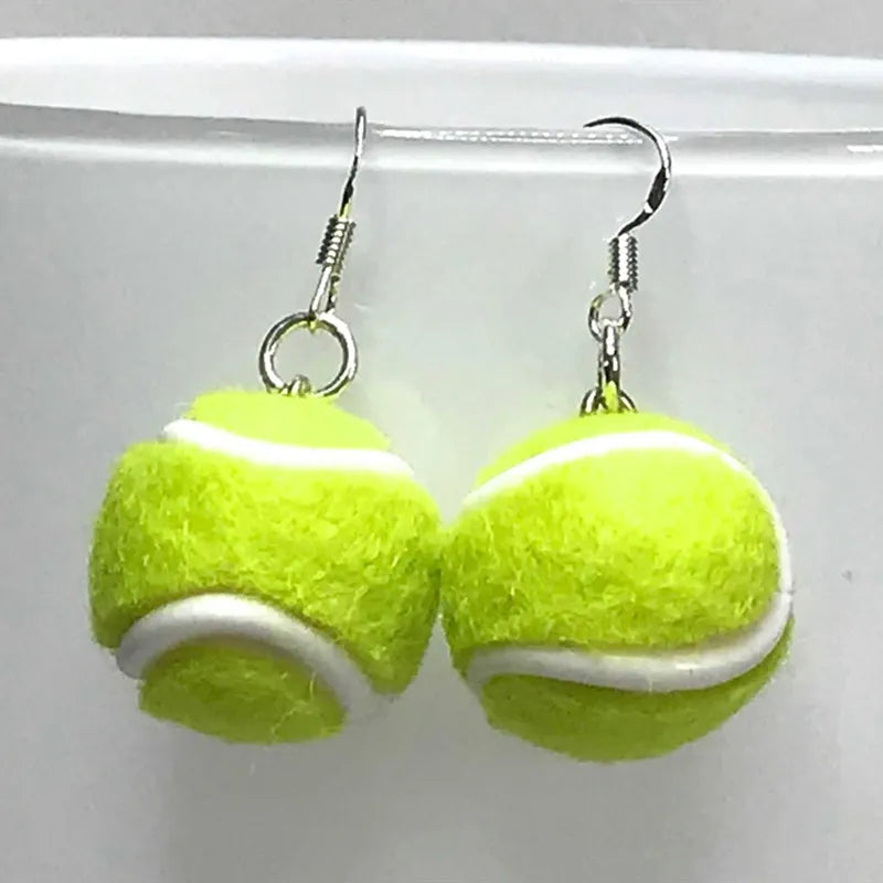 Green Tennis Earrings