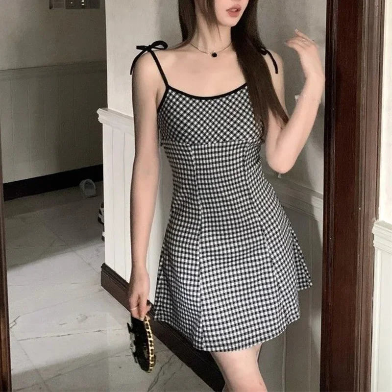 Gingham Plaid Slip Dress