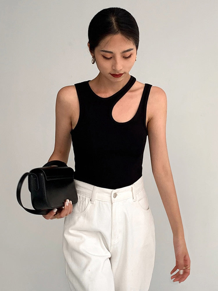 Double Strap Ribbed Top