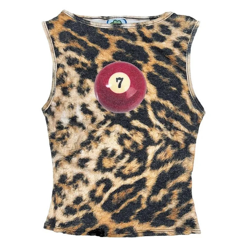 Leopard Print Billiards 7 Tank Top