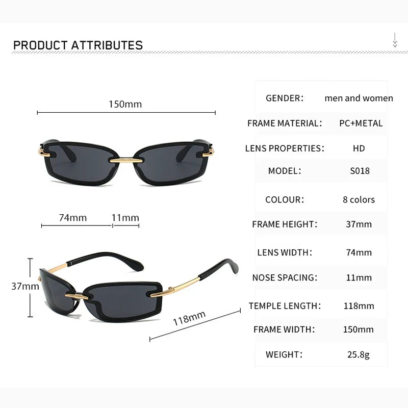 Rimless Pantone SunGlasses