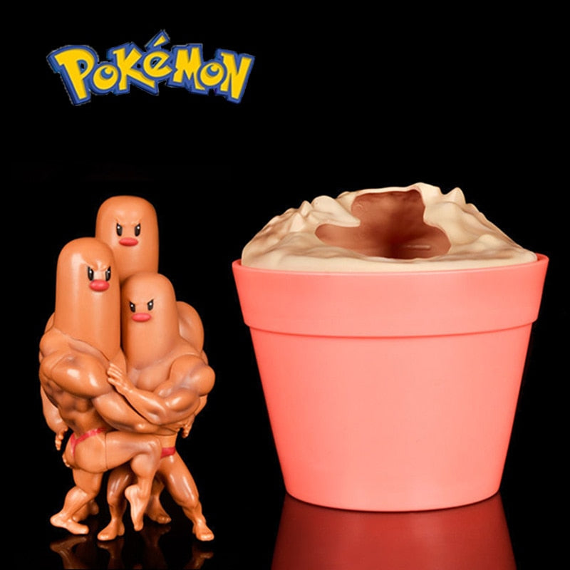 Muscular Dugtrio Diglett Sculpture