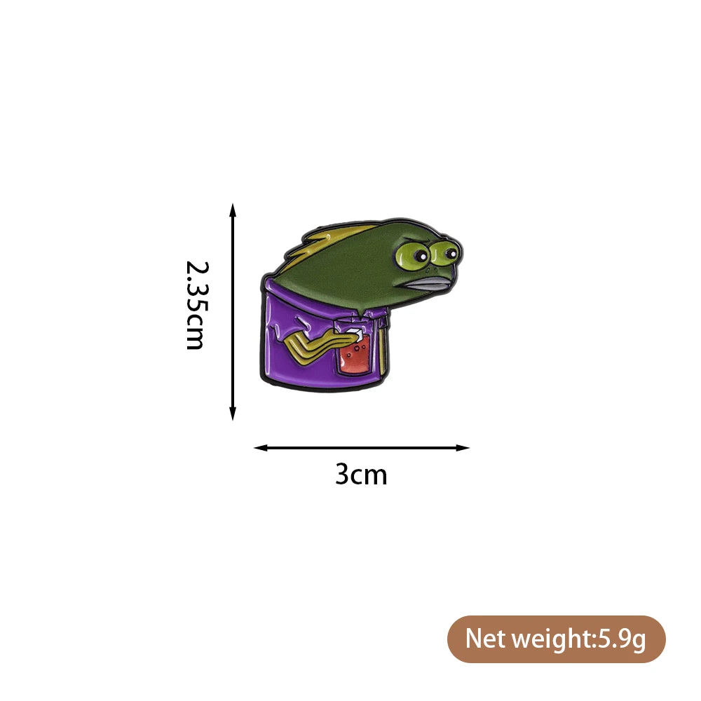 Suspicious Long Neck Fish Tom Pin