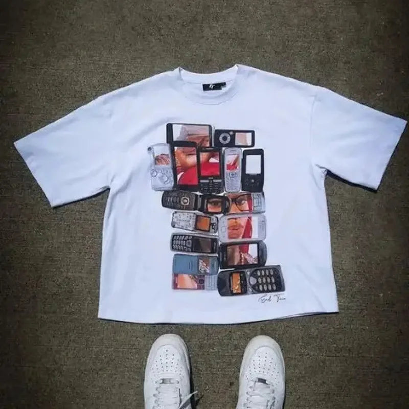 Harajuku Burner Phone Cotton Tee