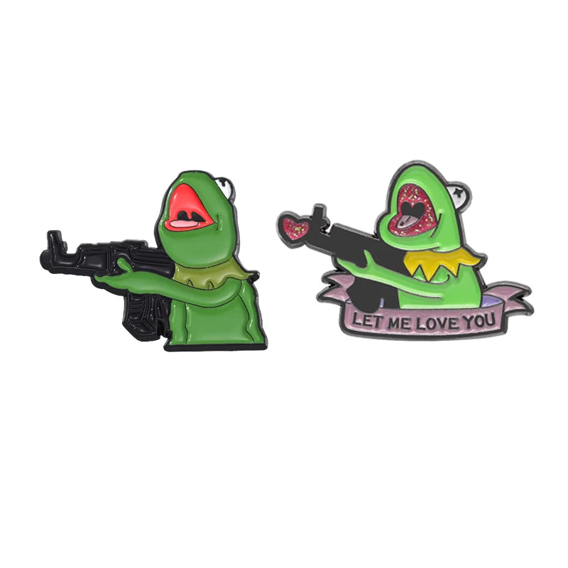 Kermit And A Gun Pin