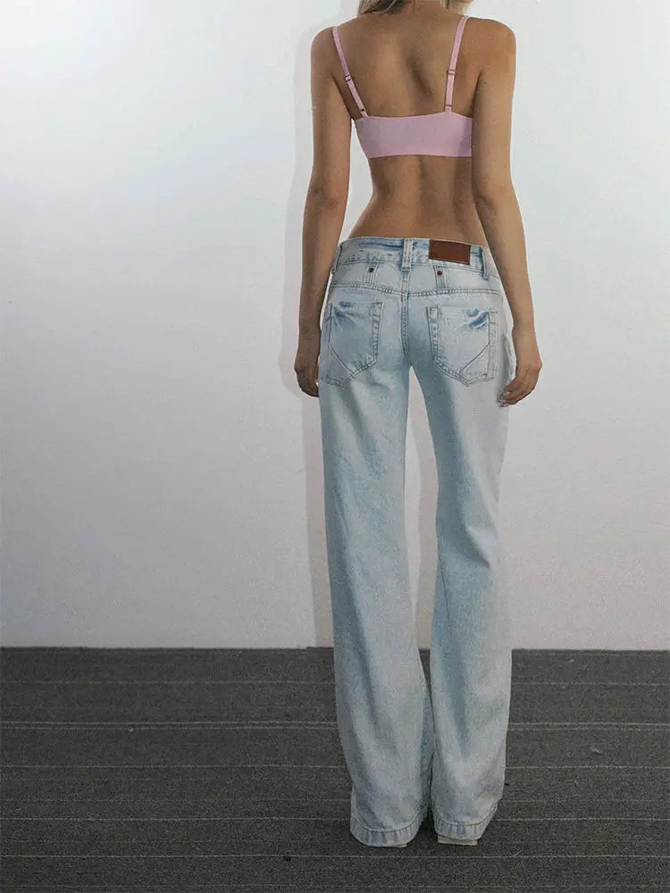 Light Blue Low Waist Jeans