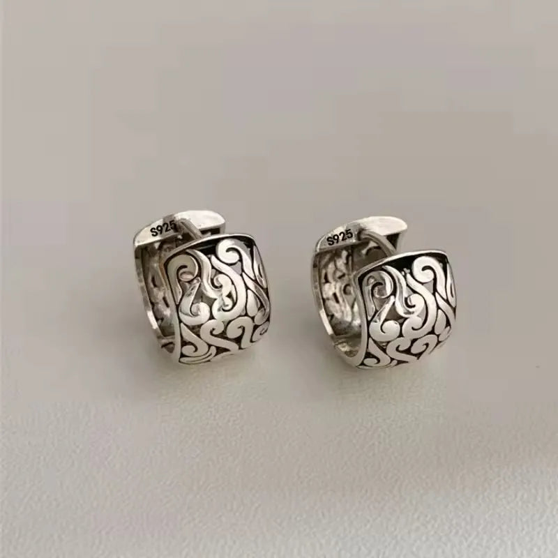 925 Sterling Silver Star Moon Earrings